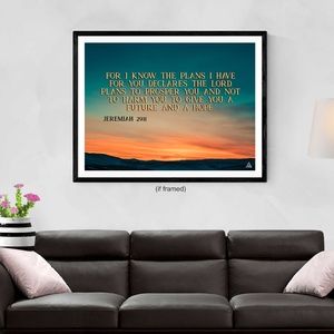 Jeremiah 29:11 Poster Future and Hope Bible Verse
